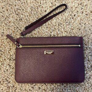 Kate Spade Women's Laurel Way Tinie Leather Wristlet Cherrywood - $119 MSRP!